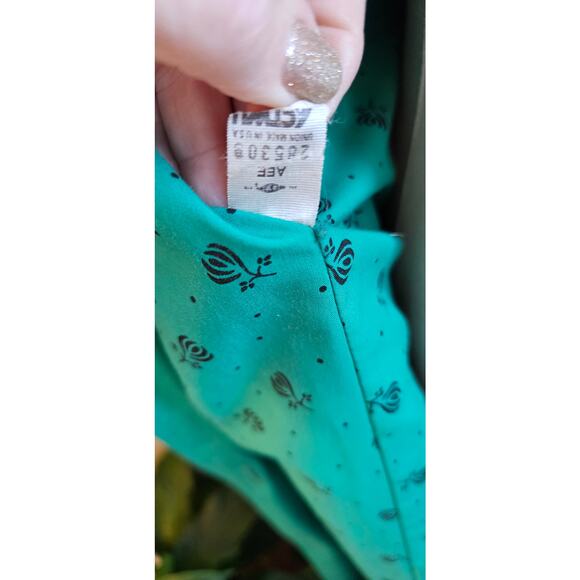 Vintage London Fog PRISTINE Belted‎ Trench Coat Women Size 10 Petite Green - Picture 8 of 11